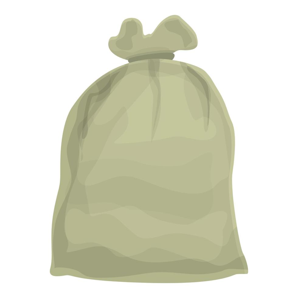 Disposable trash bag icon cartoon vector. Garbage bin vector