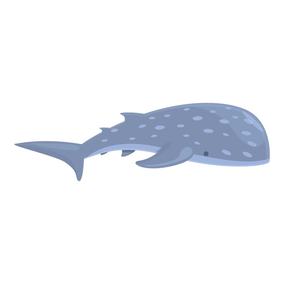 vector de dibujos animados de icono de tiburón ballena de vida marina. animal marino