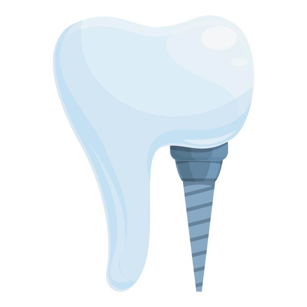 vector de dibujos animados de icono de hueso dental. diente bucal