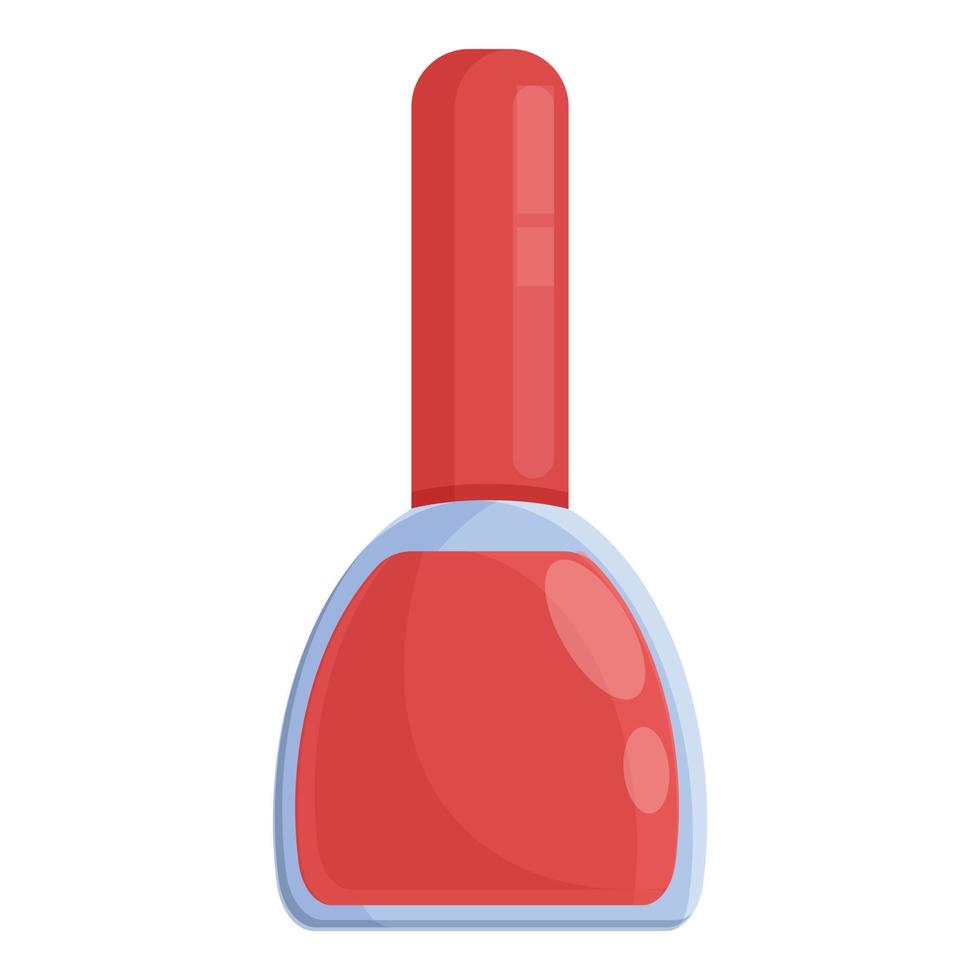 icono de esmalte de uñas sexy rojo, estilo de dibujos animados vector