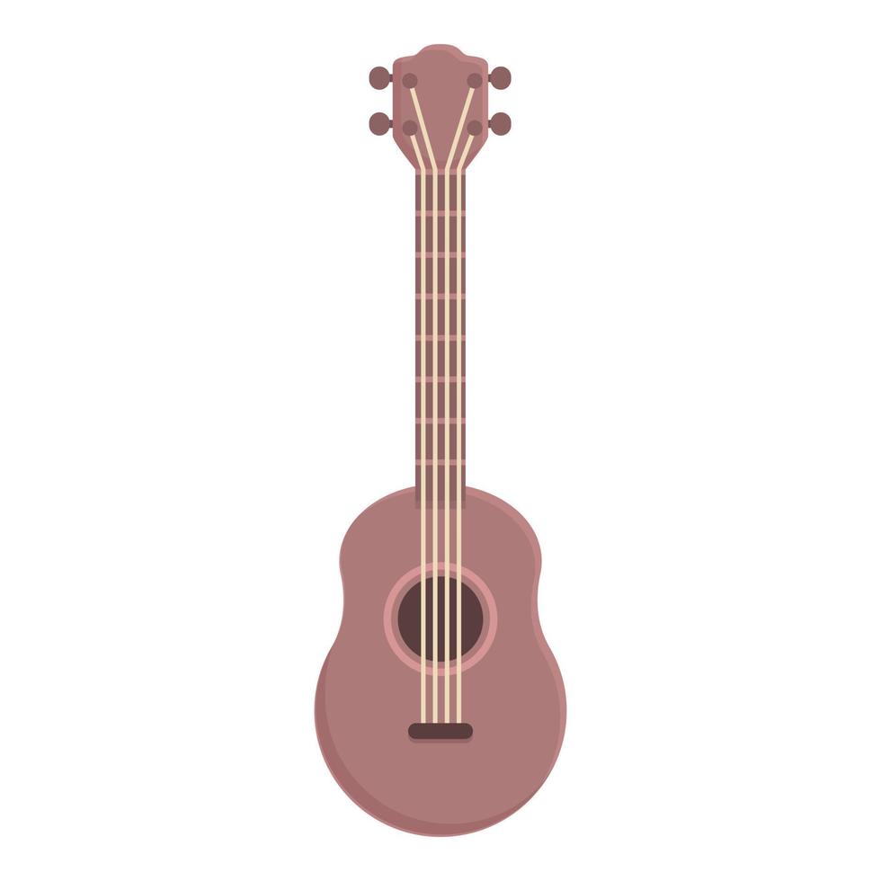 vector de dibujos animados de icono de ukelele vintage. guitarra hawaiana