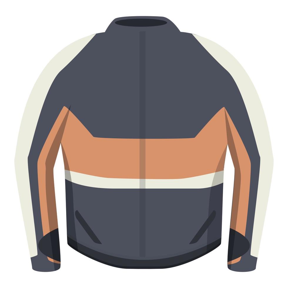 vector de dibujos animados de icono de chaqueta de bicicleta corredor. ropa de motorista