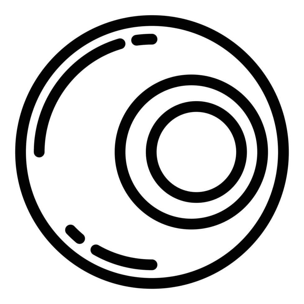 Soft contact lens icon, outline style vector