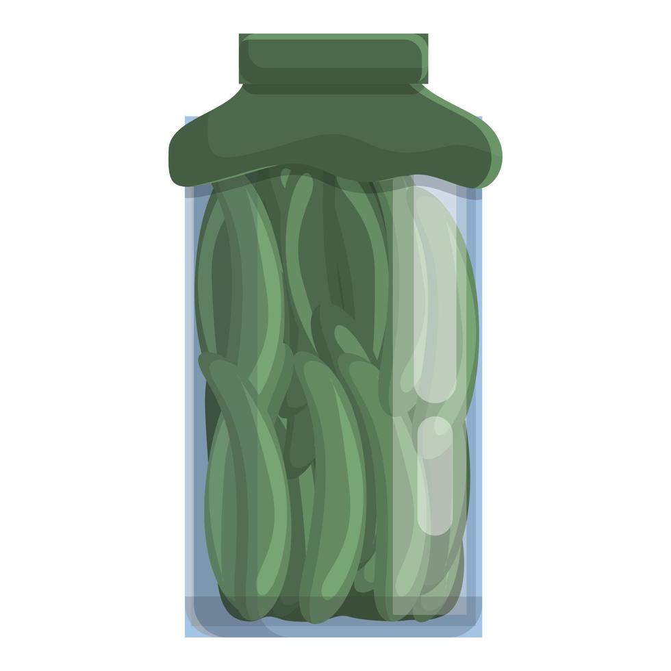 Pickled vegetables icon, cartoon style vector