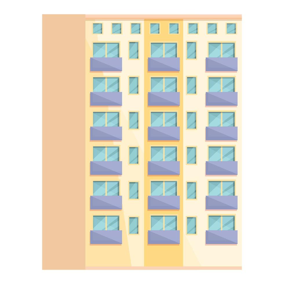 Low multistory icon cartoon vector. Building office vector