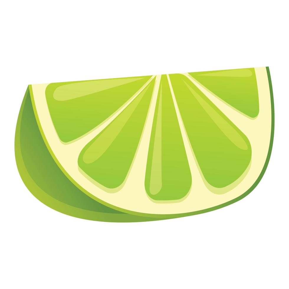 Bergamot piece icon, cartoon style vector