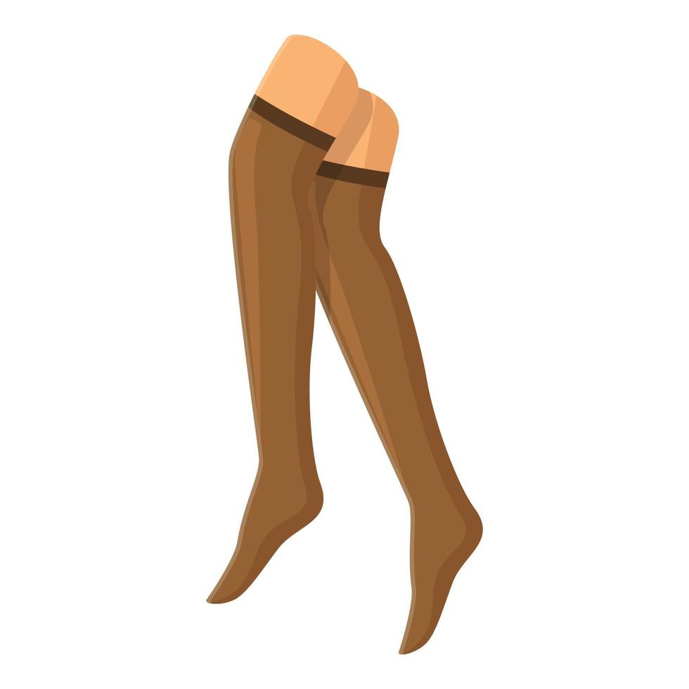 Brown stockings icon cartoon vector. Winter foot vector
