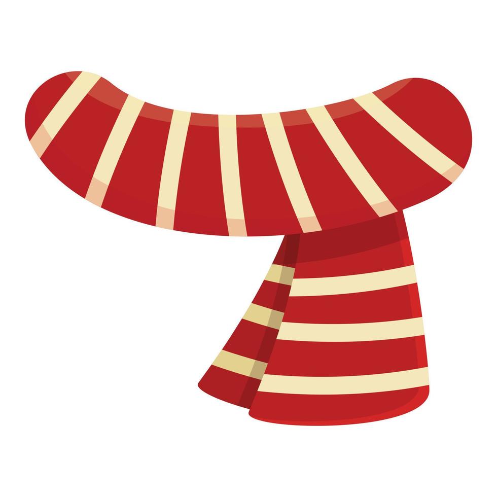 vector de dibujos animados de icono de bufanda de navidad. vacaciones de papá noel