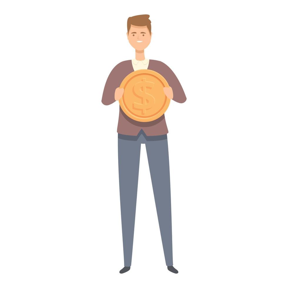 vector de dibujos animados de icono de crédito de moneda de dólar. prestamista