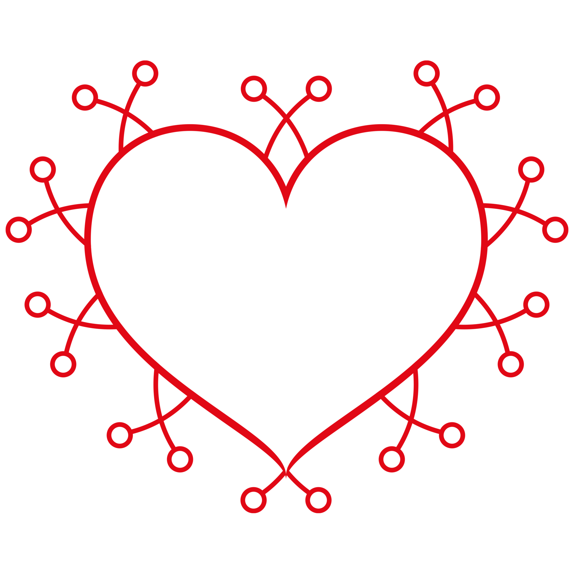 Free Red heart frame with decoration 14340101 PNG with Transparent