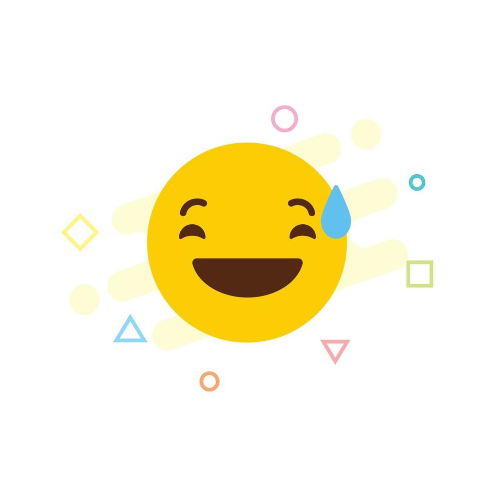 Laughing Emoji icon design vector