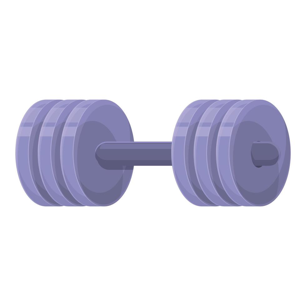 Sport dumbbell icon, cartoon style vector