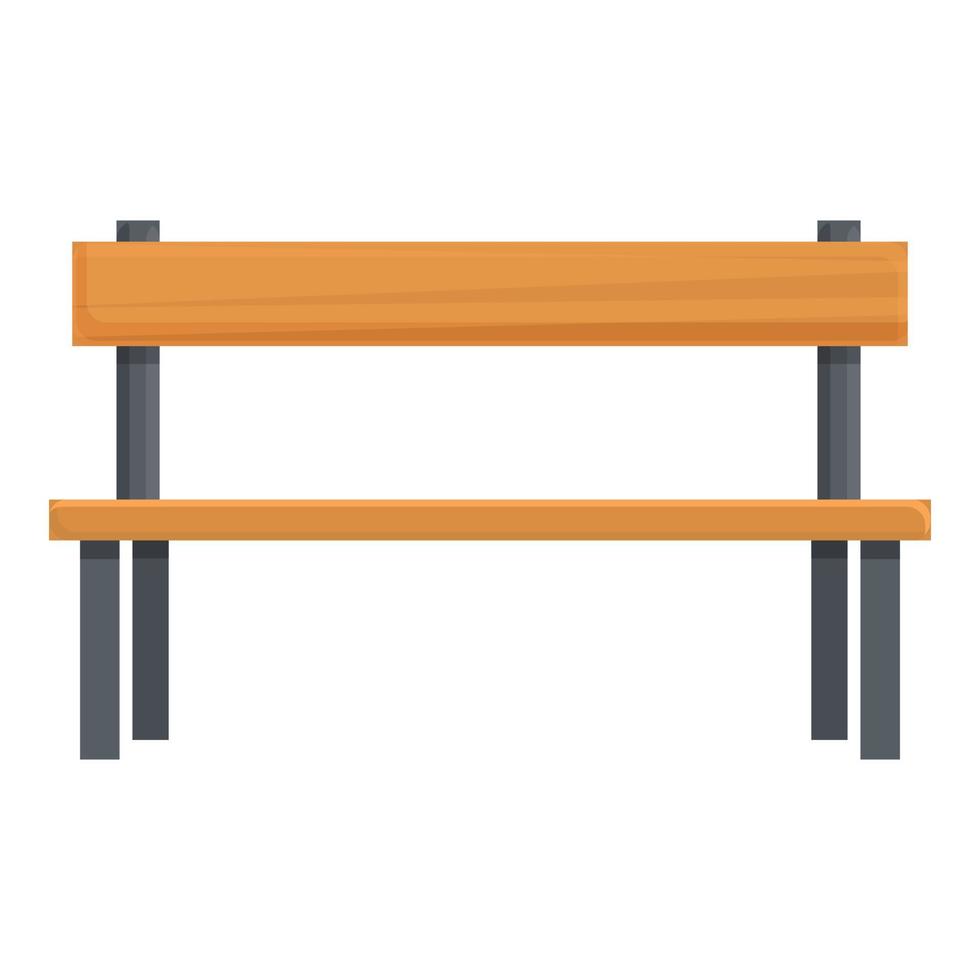 Bench icon cartoon vector. Park wood bench vector