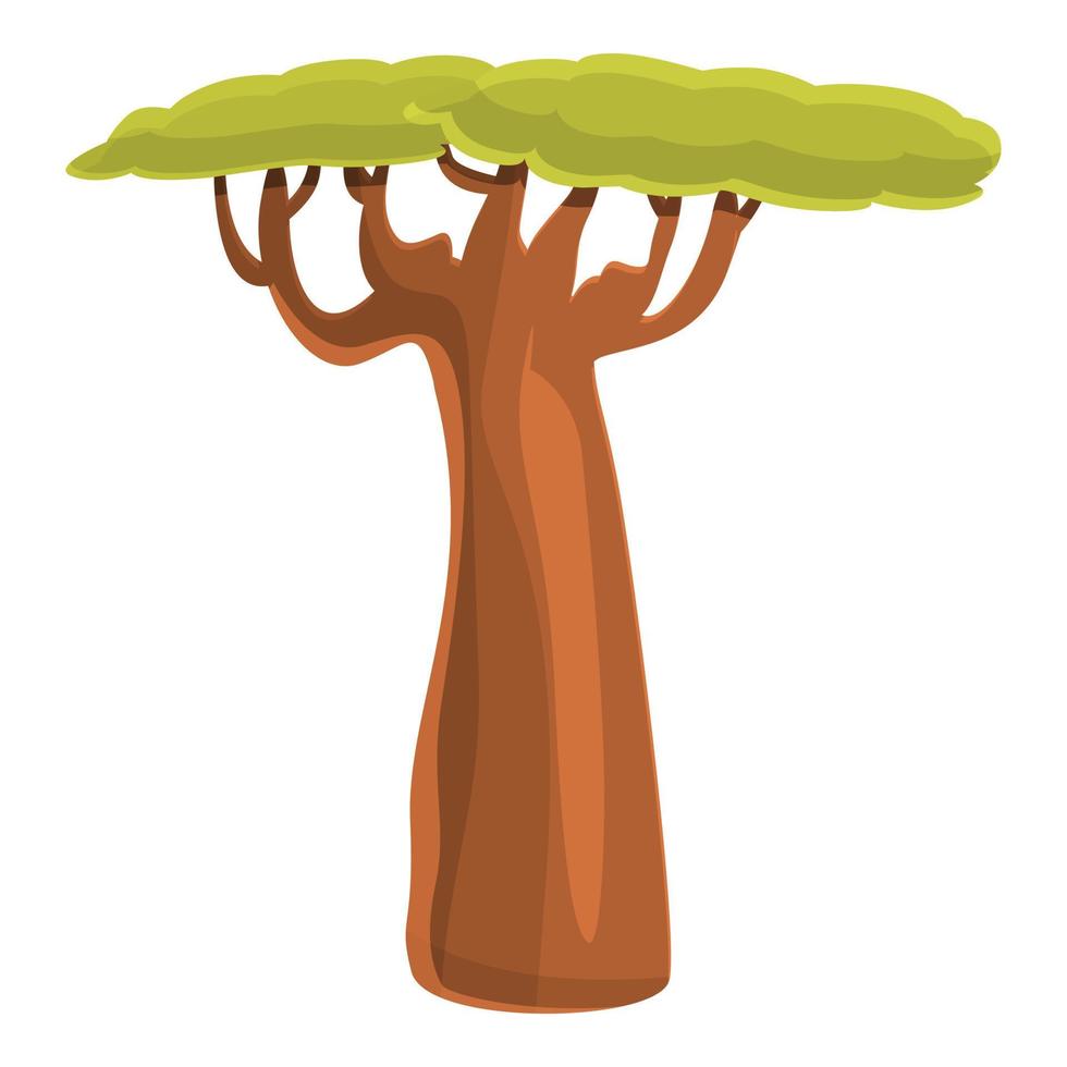 Exotic baobab icon, cartoon style vector