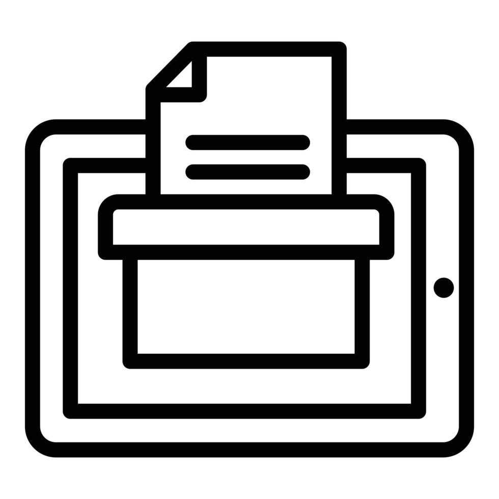 Form online vote icon, outline style vector