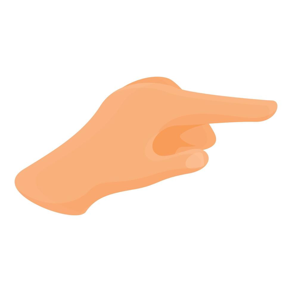 You hand gesture icon, cartoon style vector