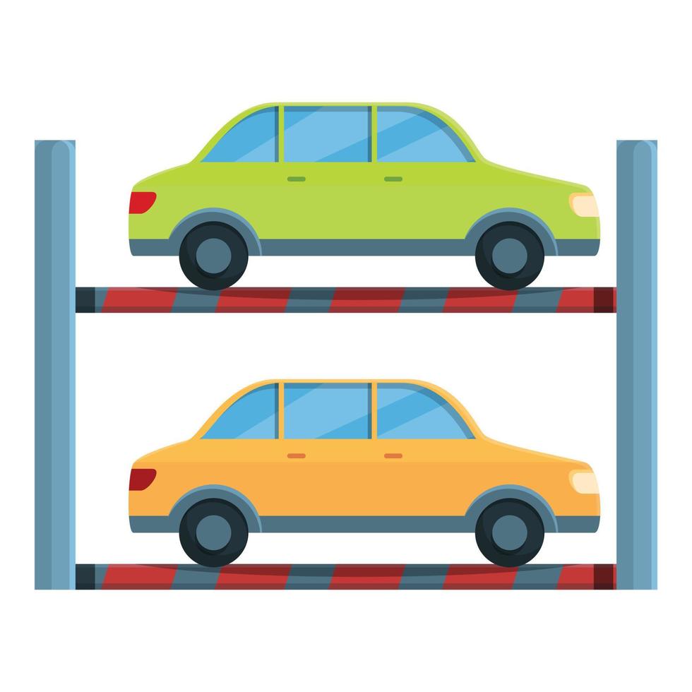 Paid parking icon, cartoon style vector