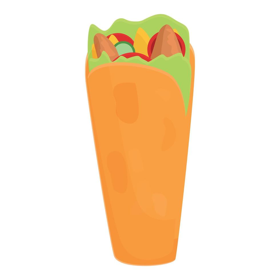 Kebab fresh icon, cartoon style vector