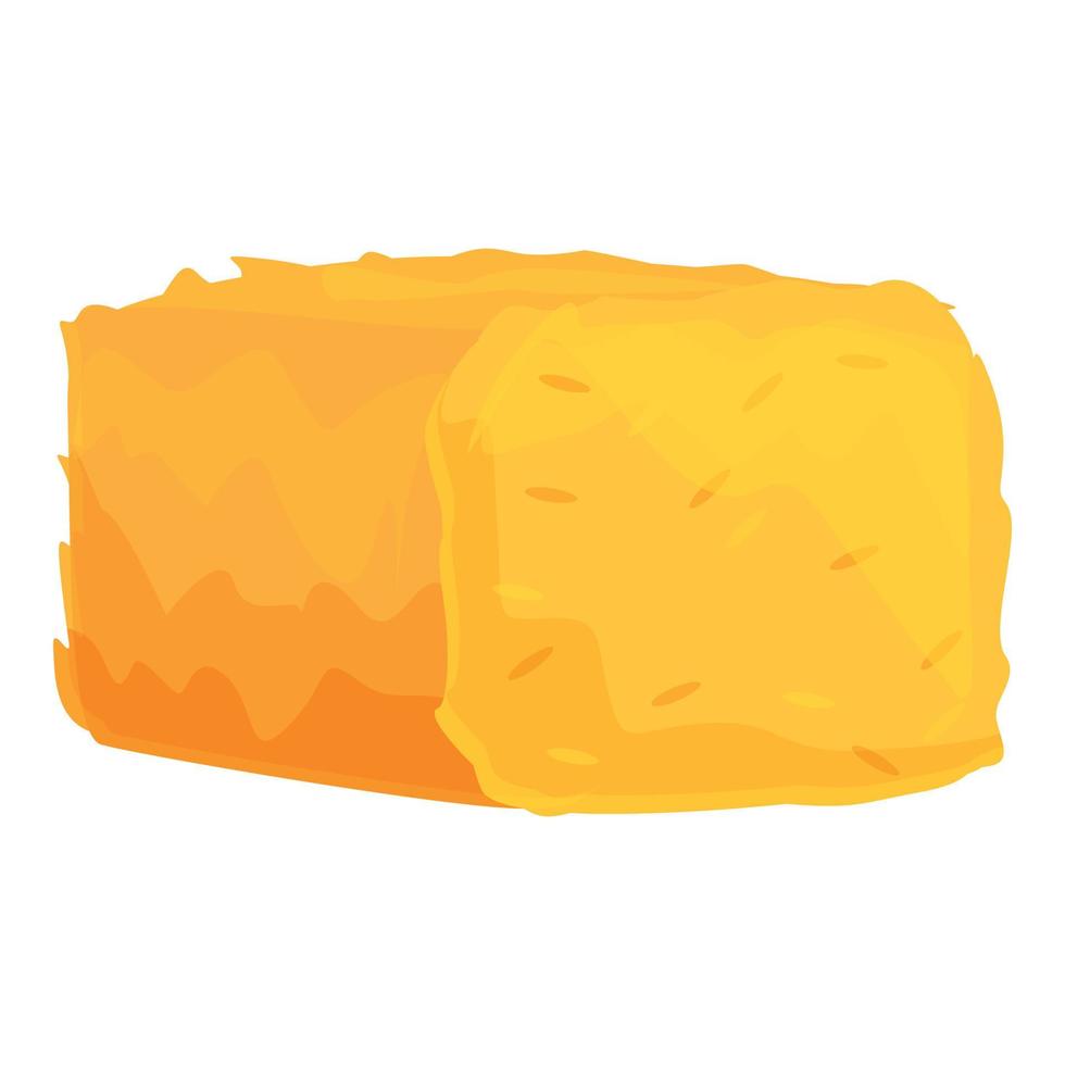 Farm hay bale icon cartoon vector. Grass pile vector