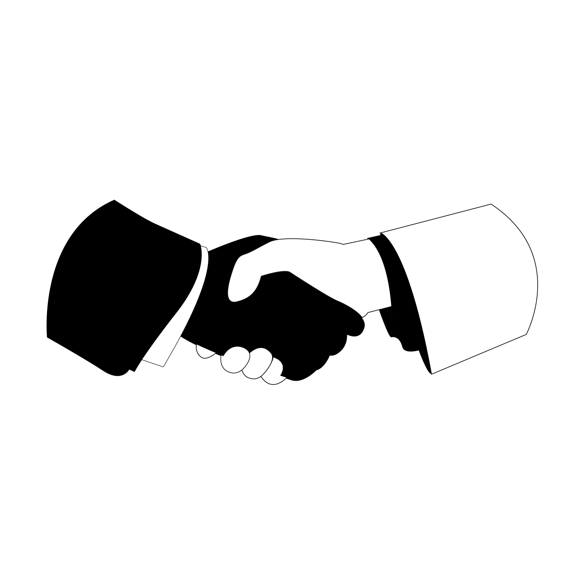 Hand Shake White Png, Transparent Png , Transparent Png Image