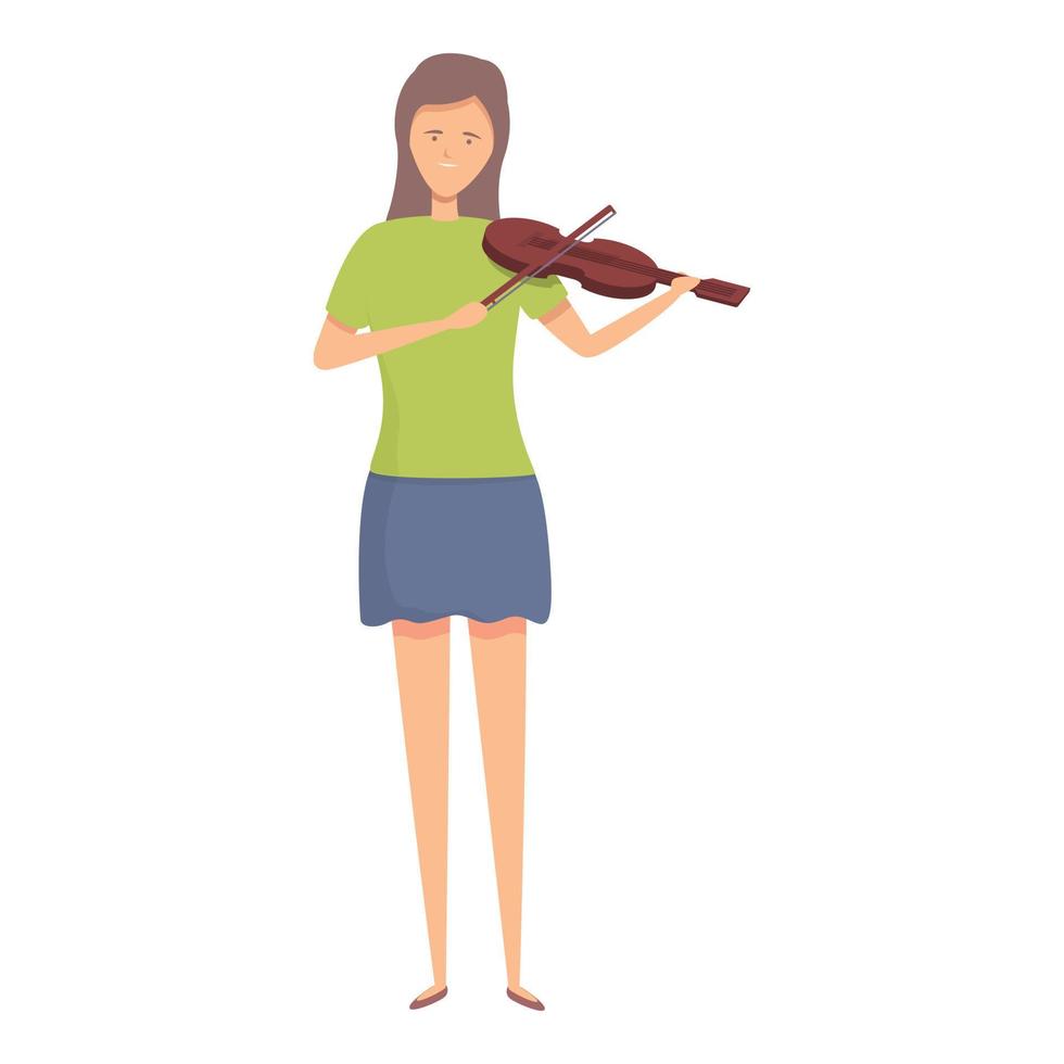 vector de dibujos animados de icono de reproducción de violín. instrumento de orquesta