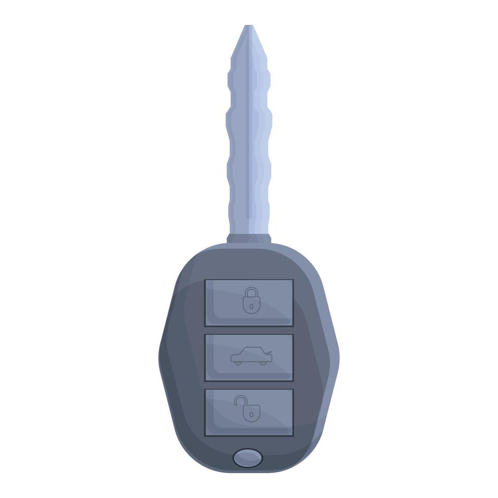Wireless car alarm key icon cartoon vector. Lock control vector