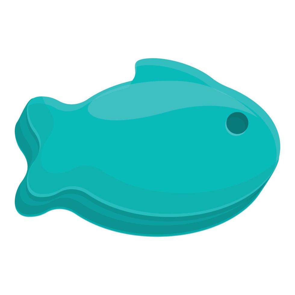 Fish mold icon, cartoon style vector