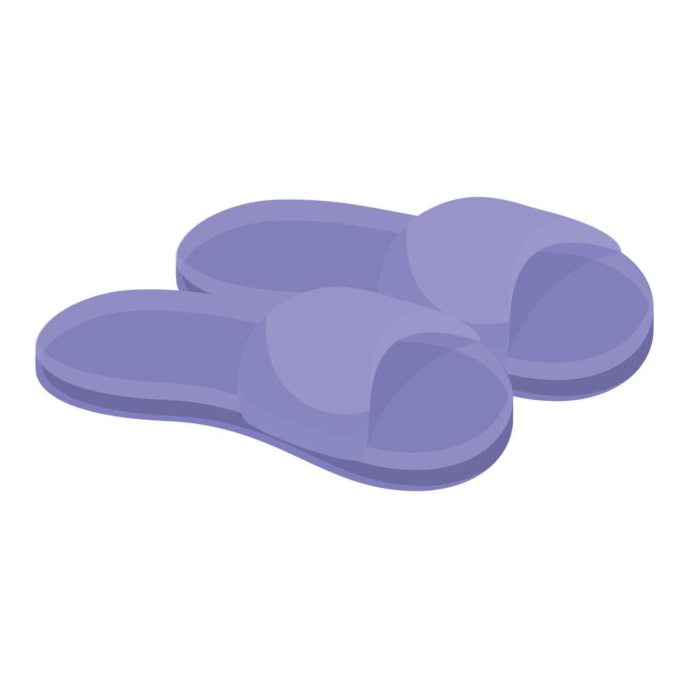 zapatillas para el icono de la piscina, estilo de dibujos animados vector