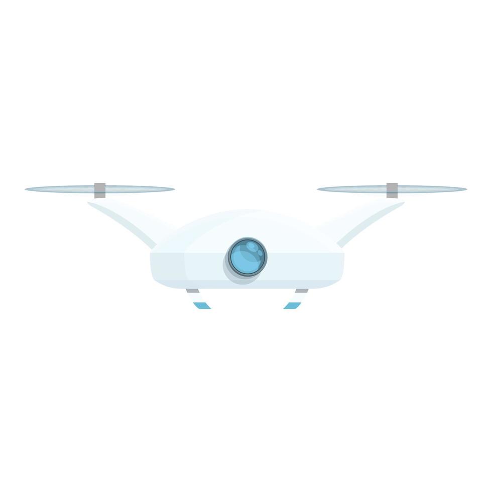 icono de desplazamiento de tecnología de drones, estilo de dibujos animados vector