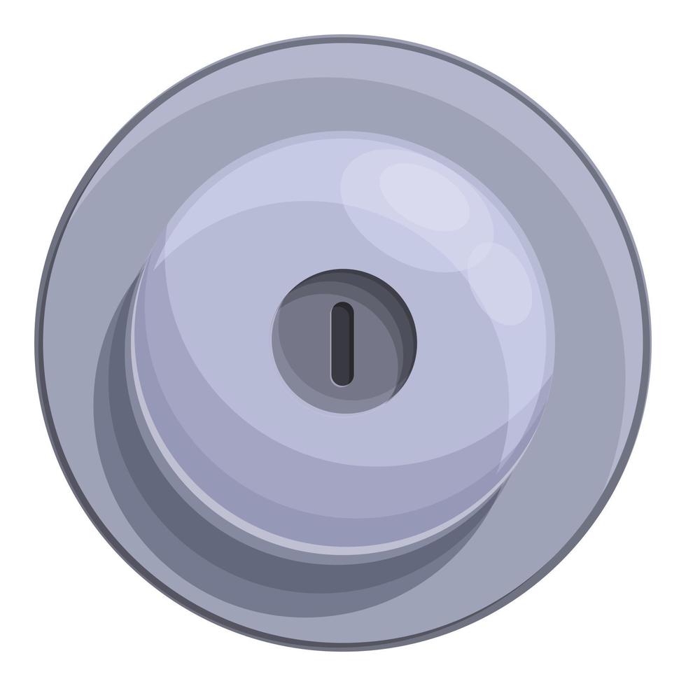 Lock door handle icon, cartoon style vector