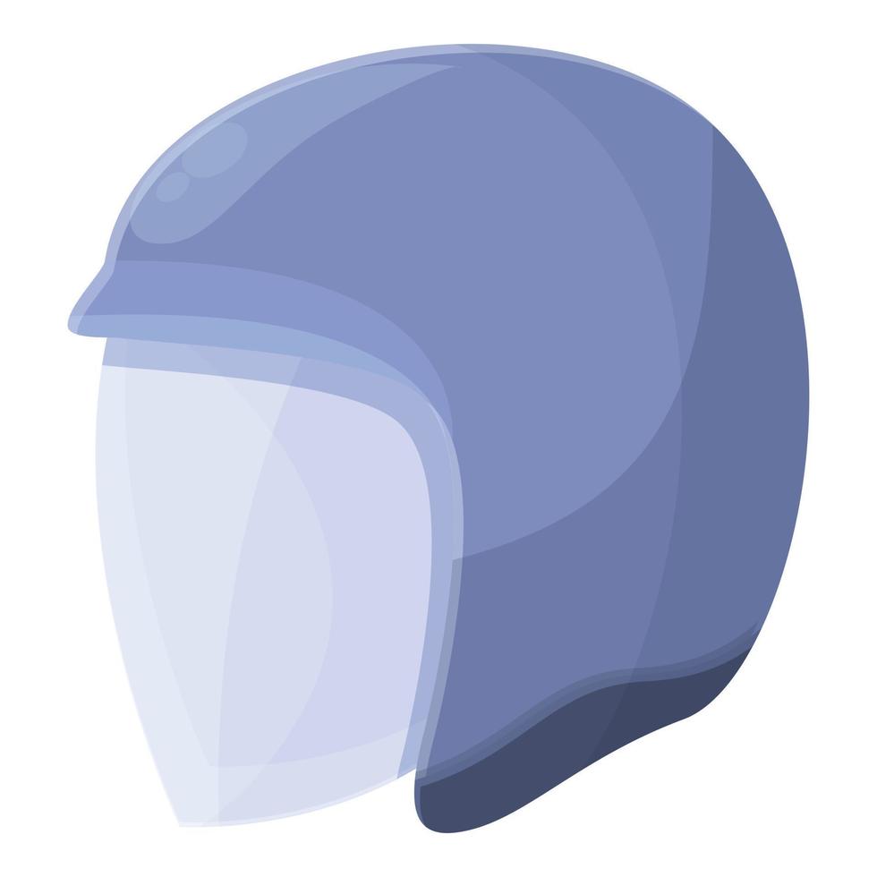 vector de dibujos animados de icono de casco de motociclista de vidrio. equipo de motocicleta