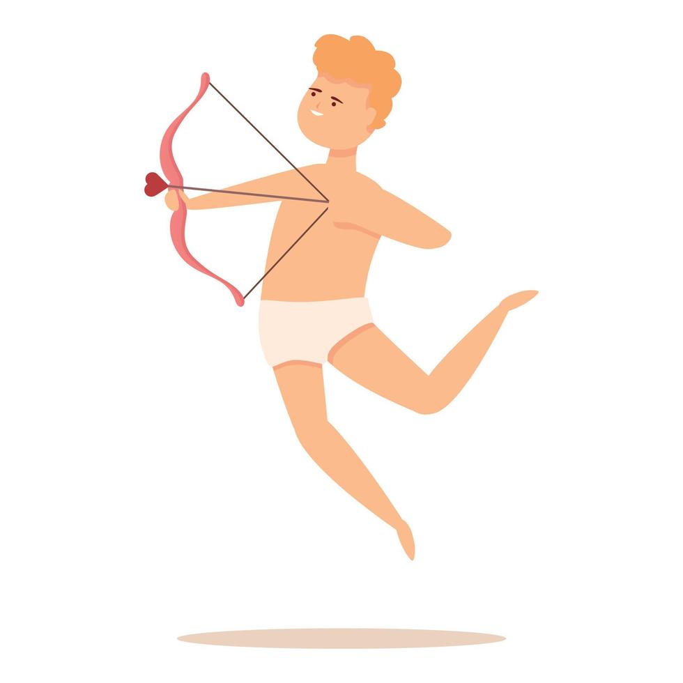 vector de dibujos animados de icono de arco de Cupido. amor de san valentin