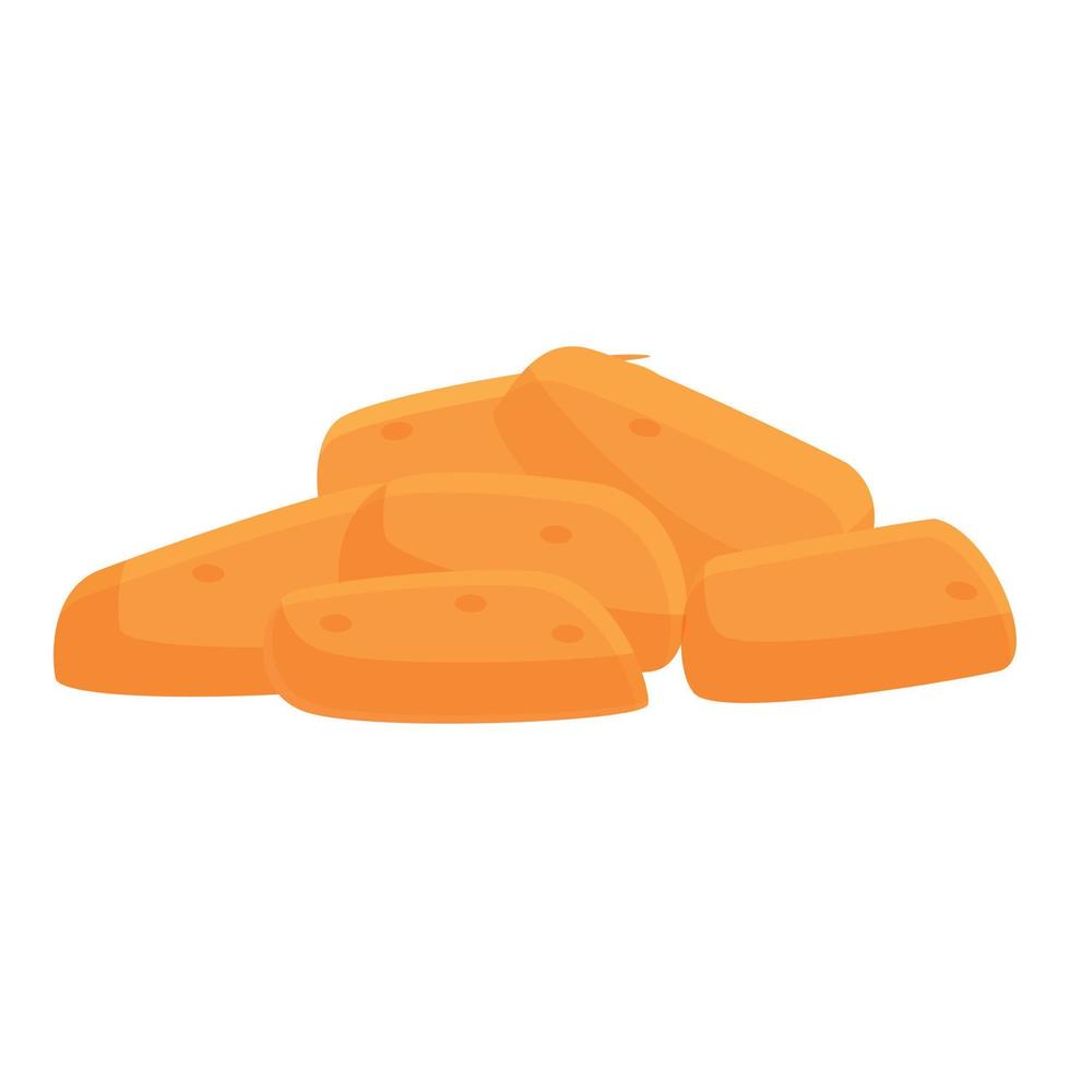 Nuggets icon, cartoon style vector