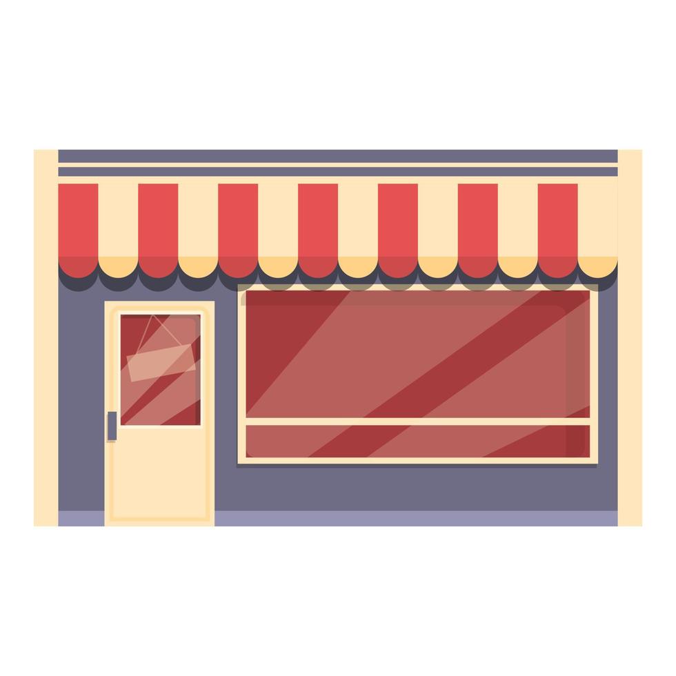 Street cafe bar icon cartoon vector. Business store vector