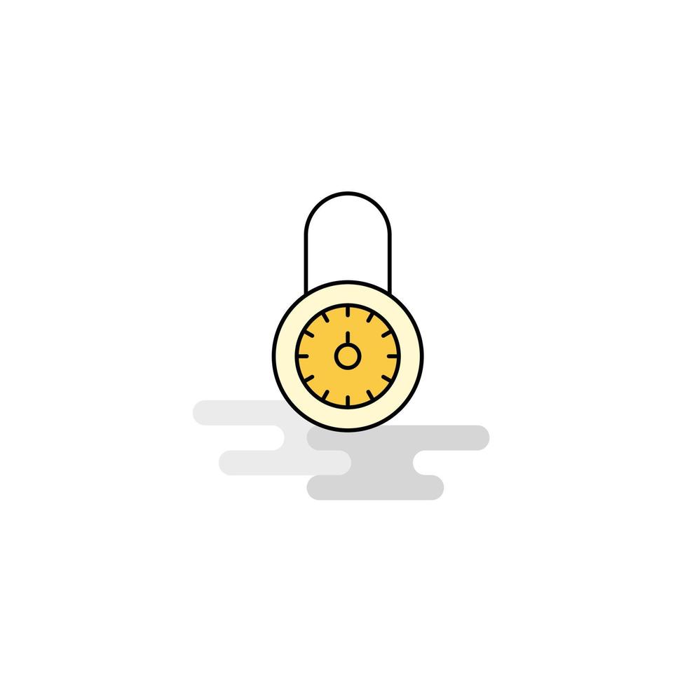 Flat Locked Icon Vector