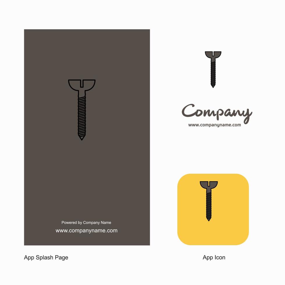 Screw Company Logo App Icon and Splash Page Design Creative Business App Design Elements vector