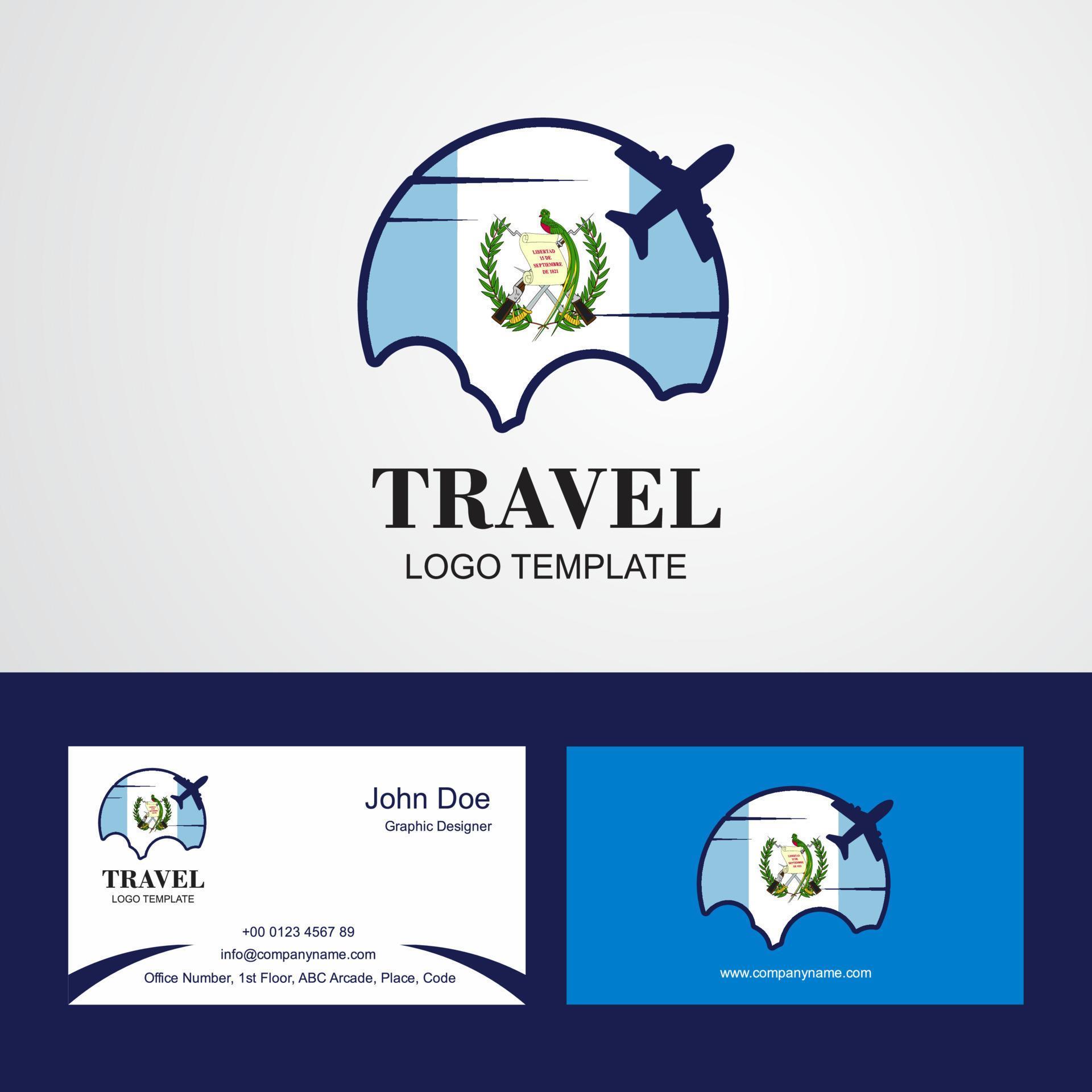 Travel Guatemala Flag Logo and Visiting Card Design 14340463 Vector Art