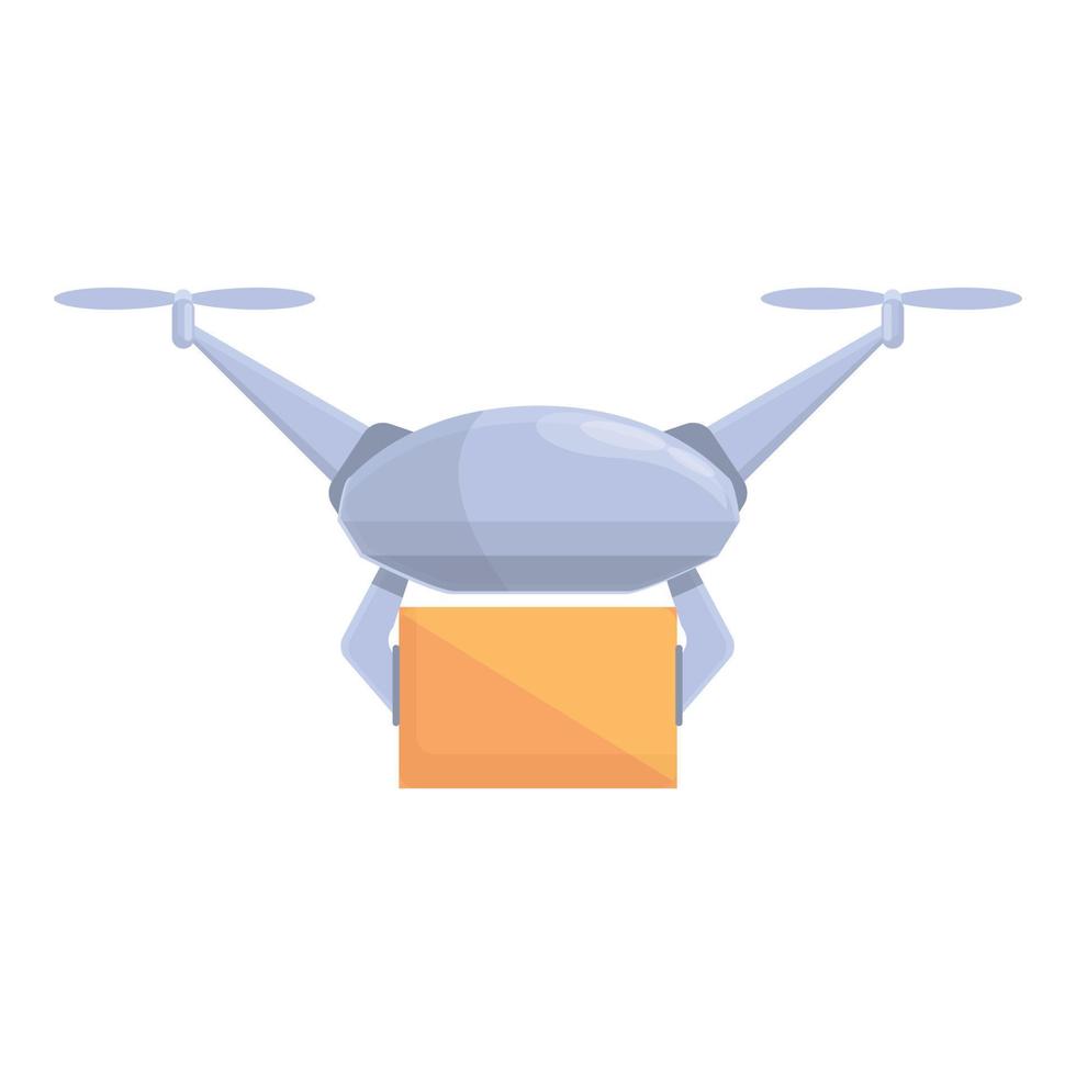 Drone technology robot icon, cartoon style vector