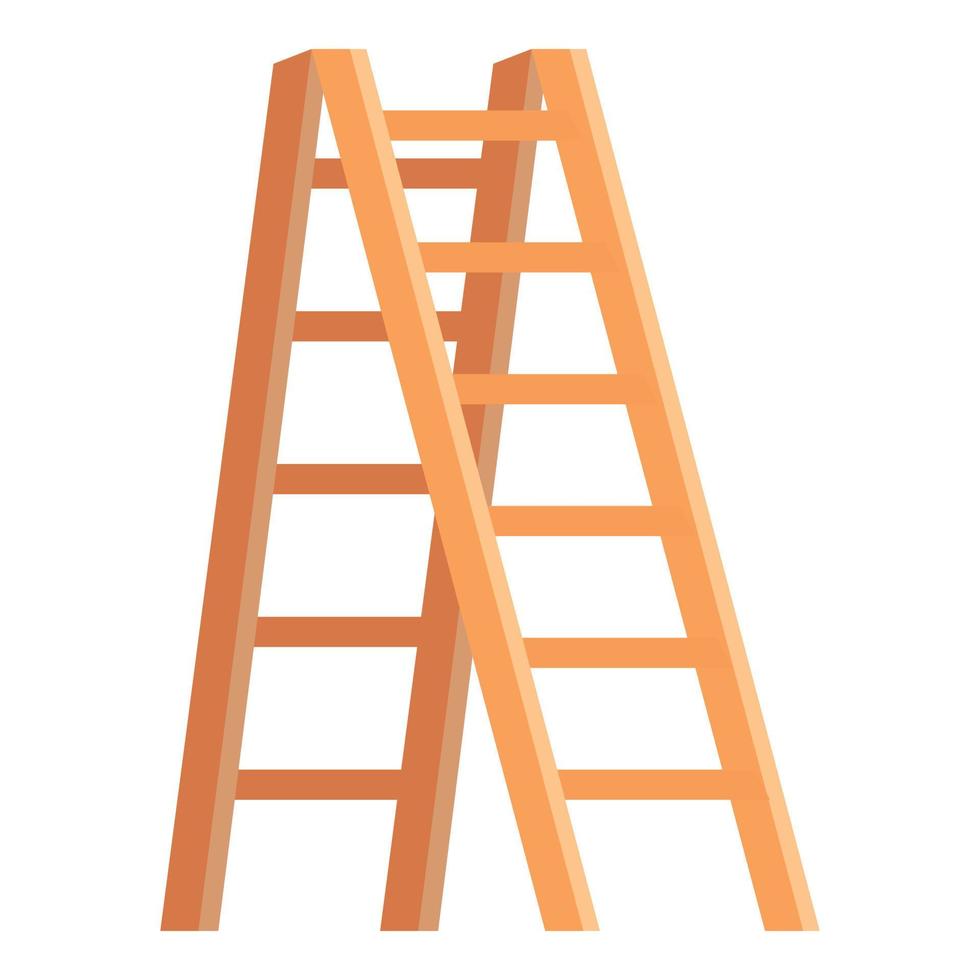 Step ladder icon, cartoon style vector