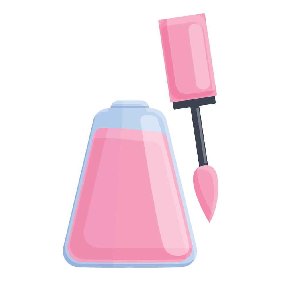 Nail polish icon, cartoon style vector