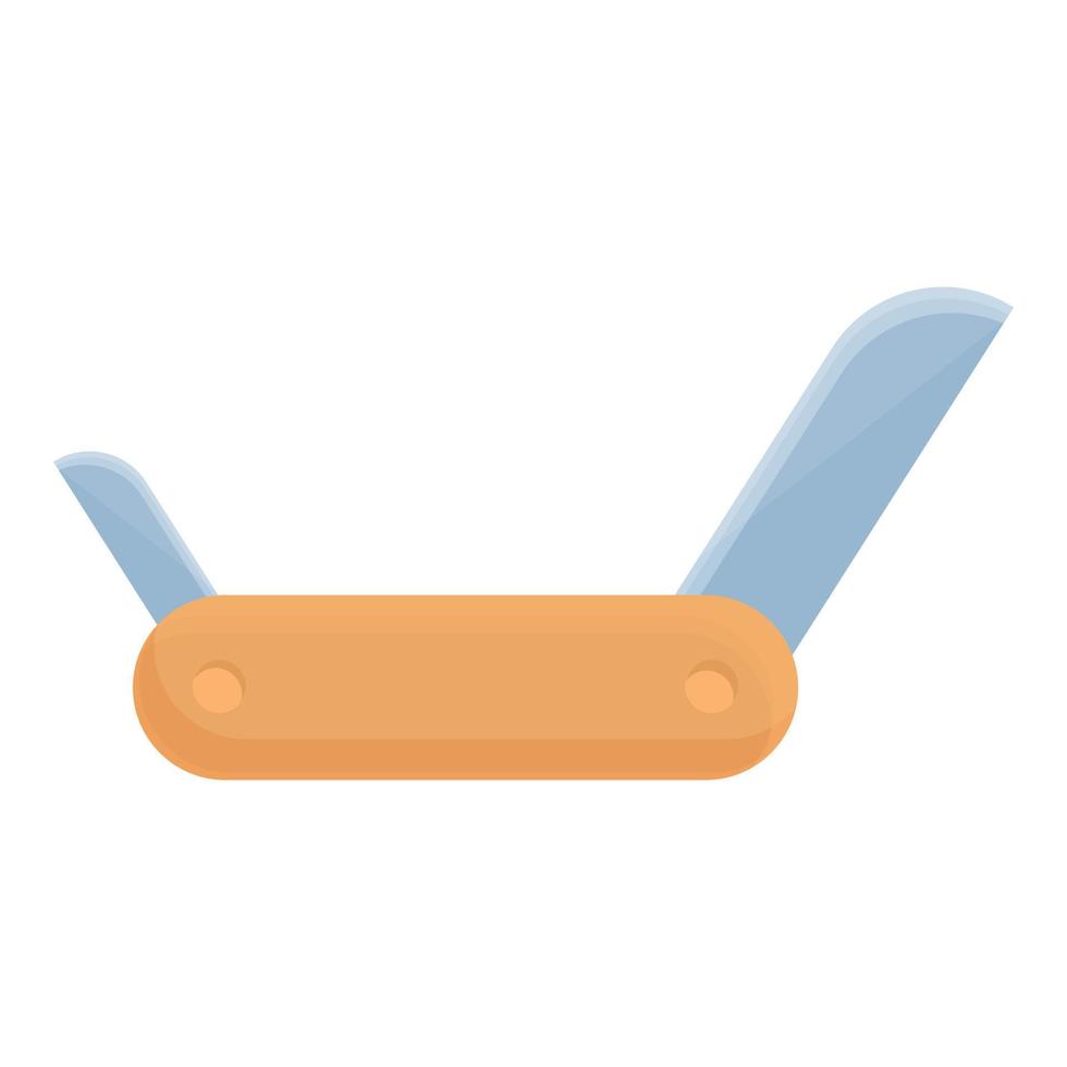 Hiking multitool knife icon, cartoon style vector