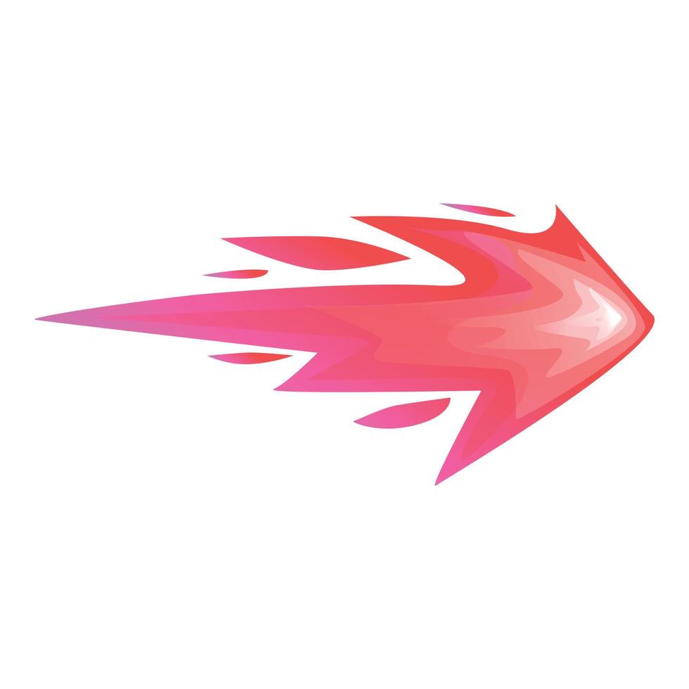 Gun flash energy icon cartoon vector. Shot fire vector