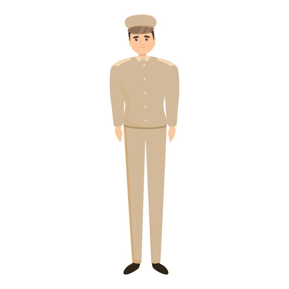 Holiday military uniform icon, cartoon style vector
