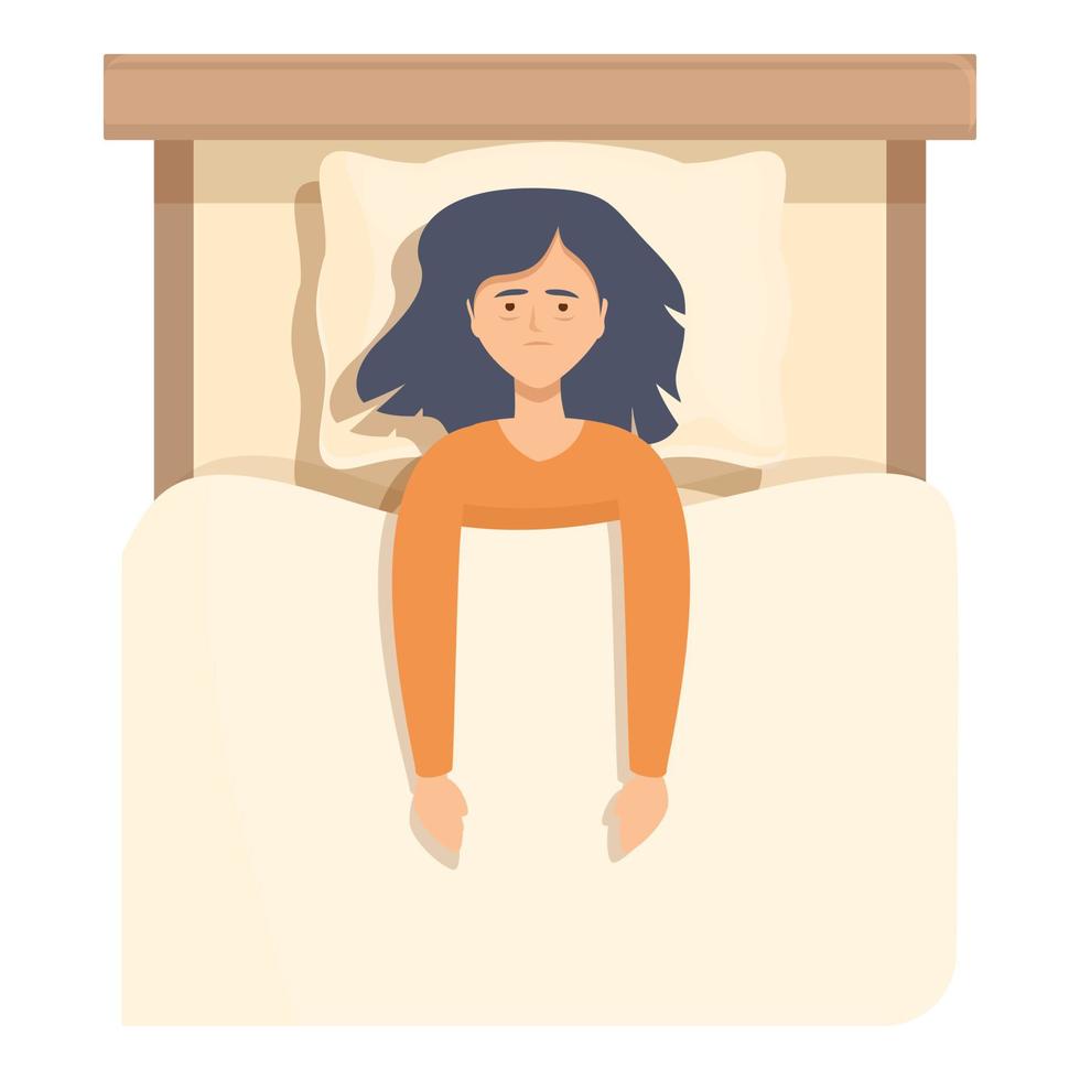 vector de dibujos animados de icono de estrés de salud. desorden del sueño