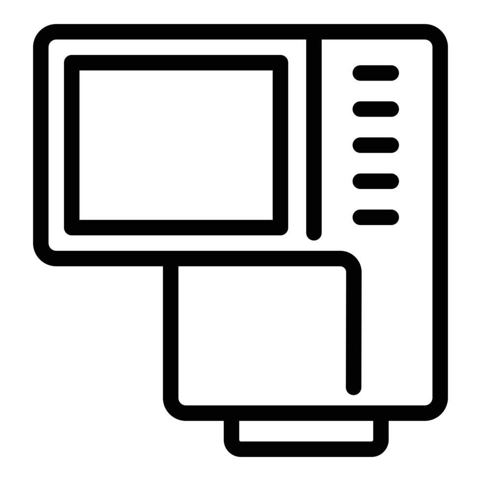 Camera screen assist icon, outline style vector