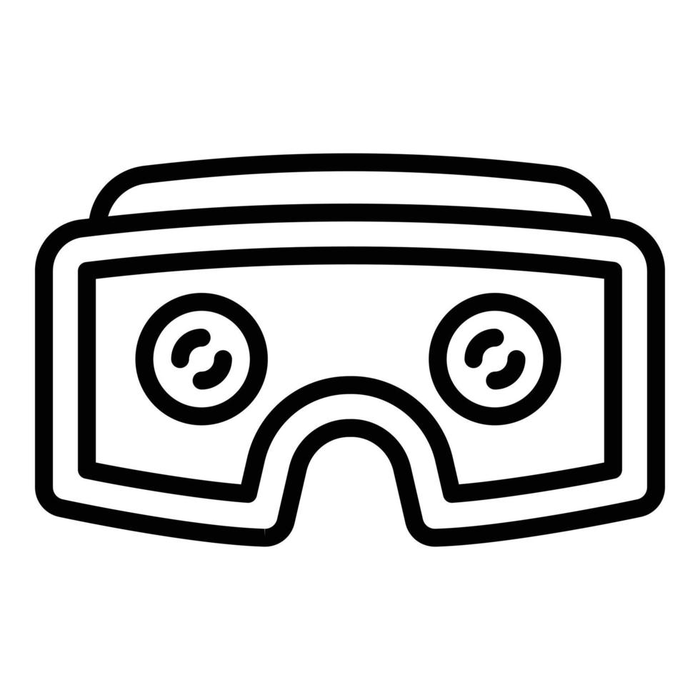 Glass game goggles icon, outline style vector