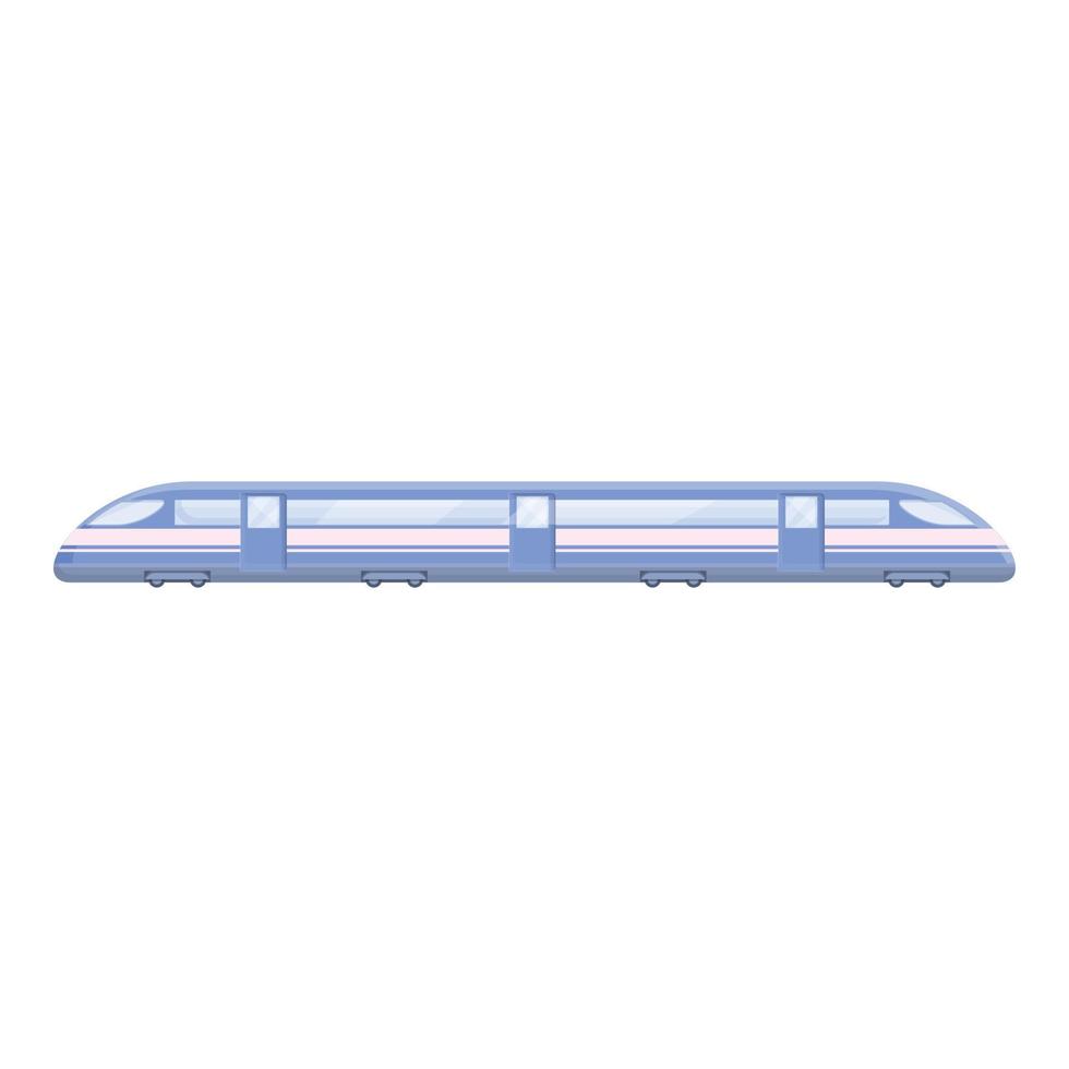 Solar train icon, cartoon style vector