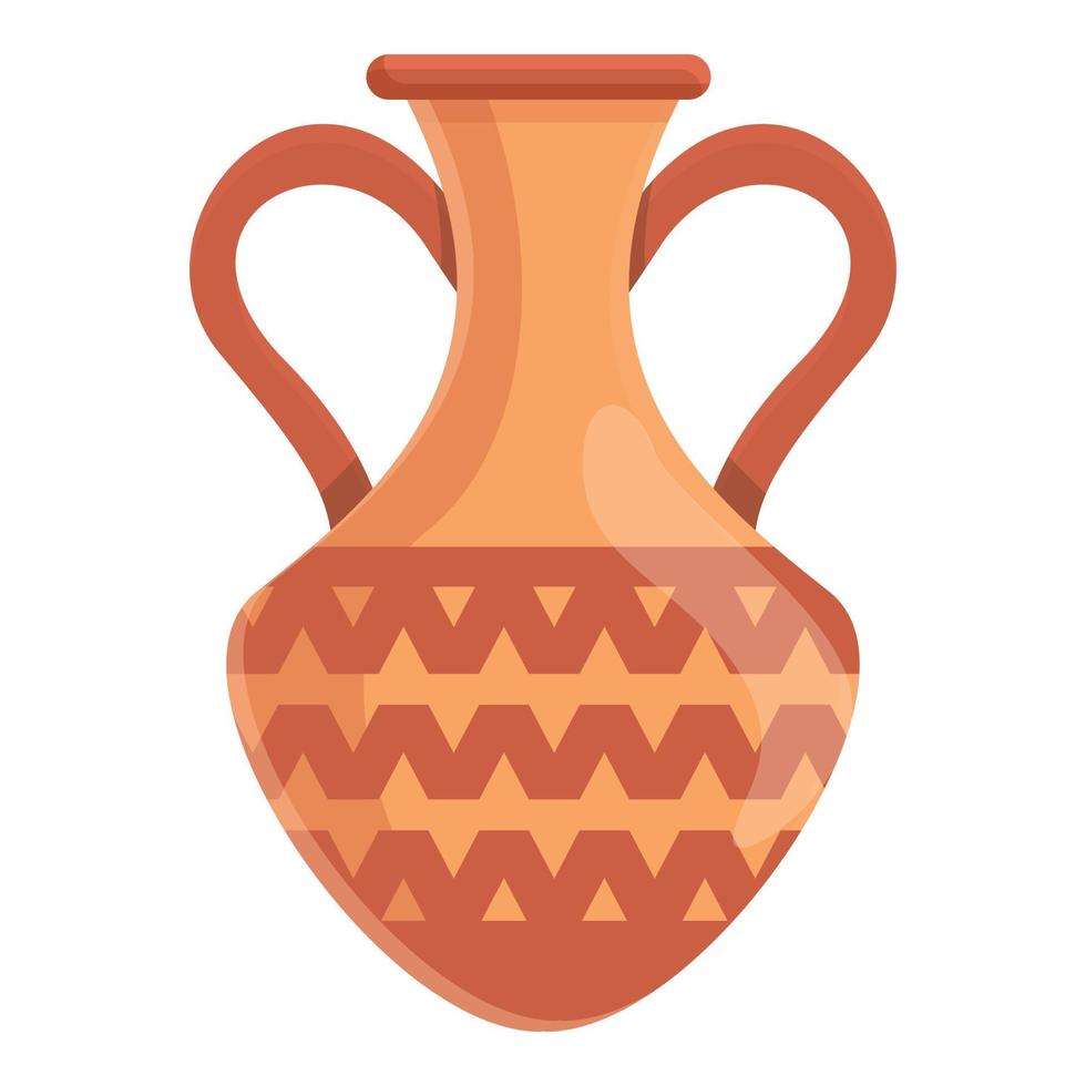 Amphora decorative icon, cartoon style vector