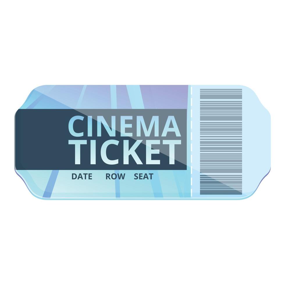 Cinema ticket icon cartoon vector. Film event vector