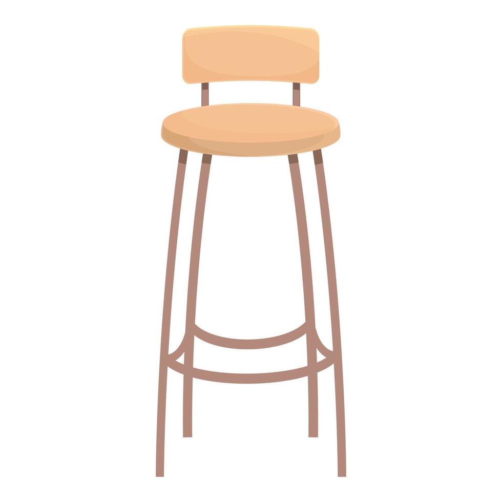 High wood furniture icon cartoon vector. Bar stool vector